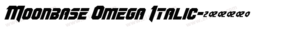 Moonbase Omega Italic字体转换